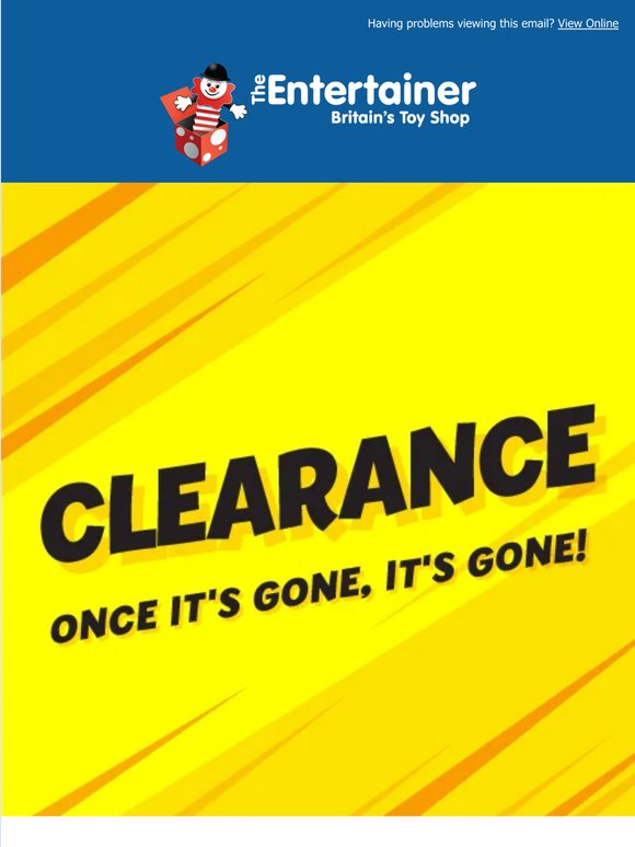 Clearance – hundreds of toys added!