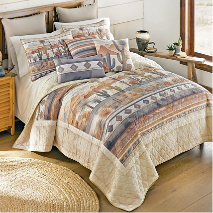 Desert Cactus Quilt Bedding Collection