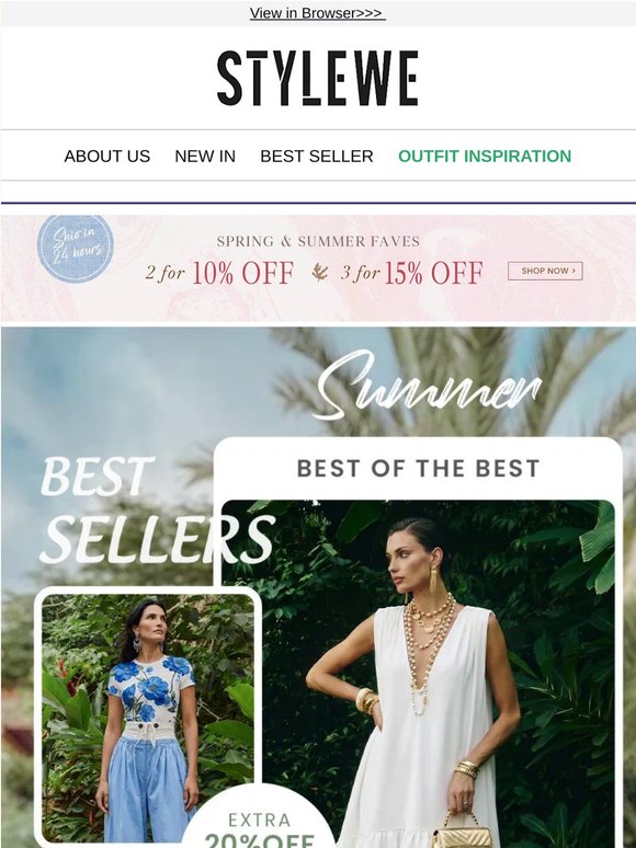 ☀️ Summer's Best – Extra 20% off.