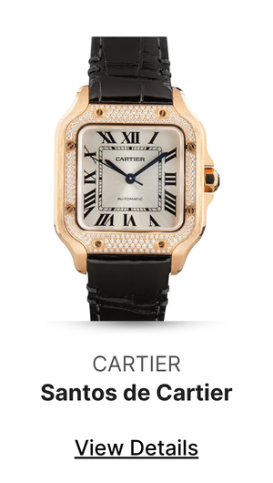 Pre-Owned Santos de Cartier Watch Ref WJSA0012 18k Rose Gold Medium Model