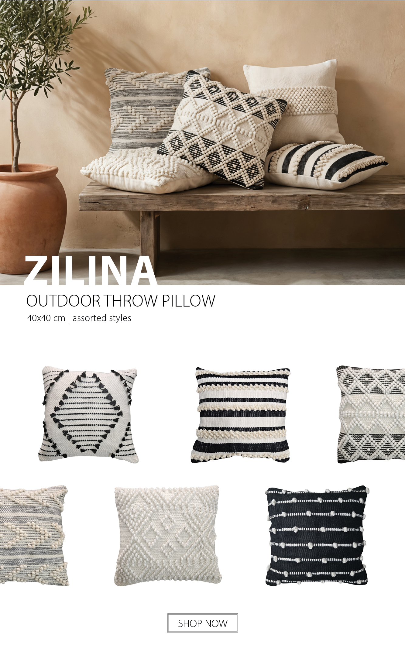 ZILINA | OUTDOOR THROW PILLOW