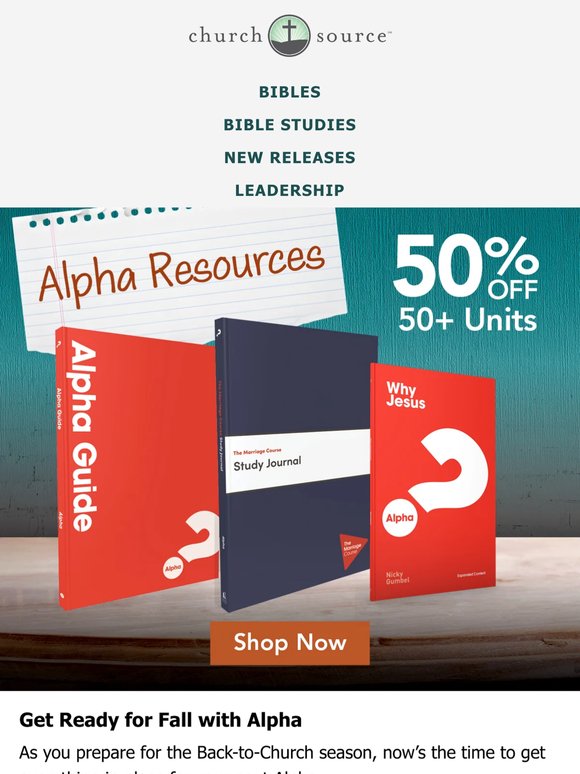 Don't miss this! Alpha is up to 50% off 🙌