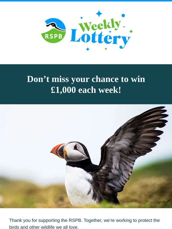 Don’t miss your chance to win £1,000!
