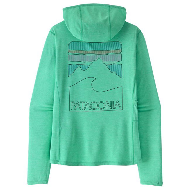Camiseta Patagonia Ws Cap Cool Sun Ho-Peak Visions Aqua Sto