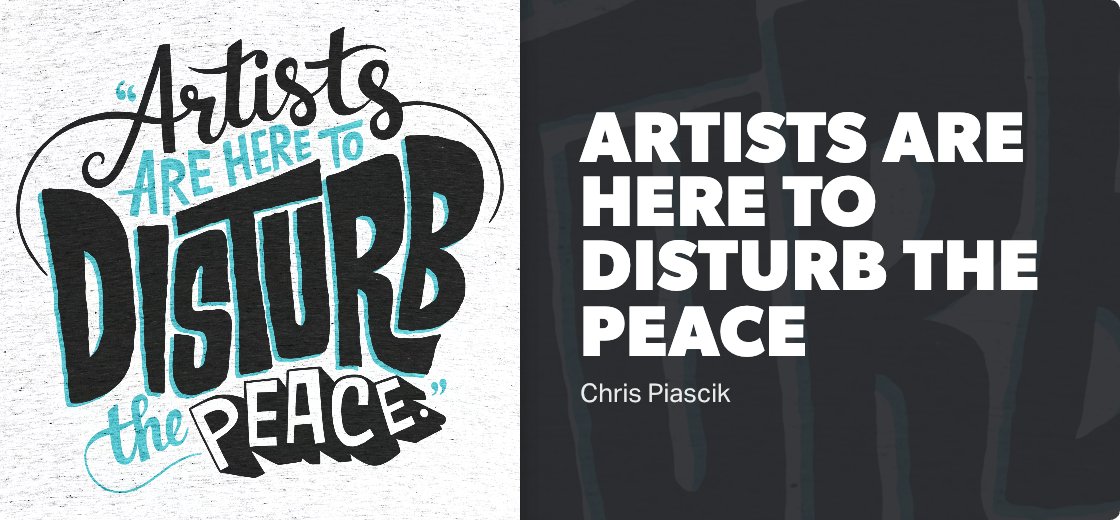 Artists are Here To Disturb The
Peace — Detail