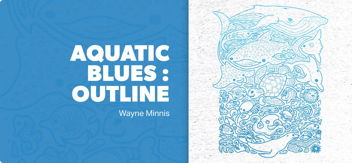 Aquatic Blues : outline — Detail