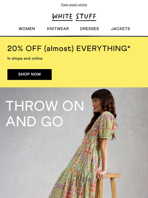 Have you shopped 20% off dresses yet?