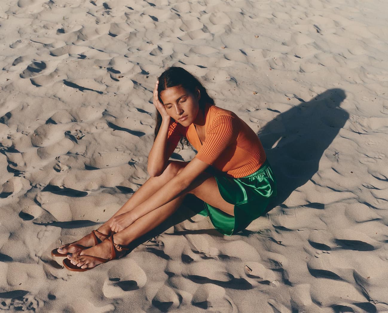 The Palermo Sandal in Saddle Nappa