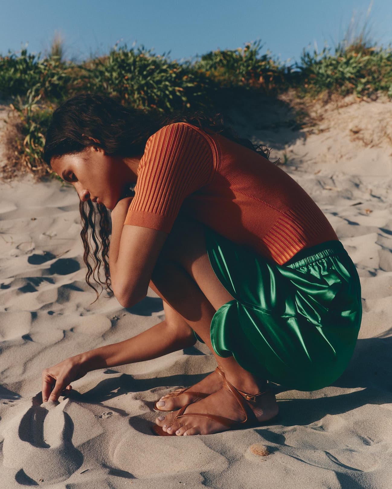 The Palermo Sandal in Saddle Nappa