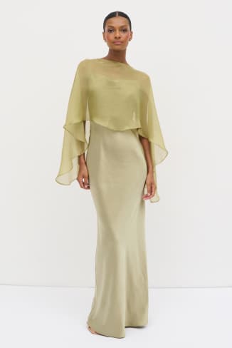 Alaia Organza Cape - Olive