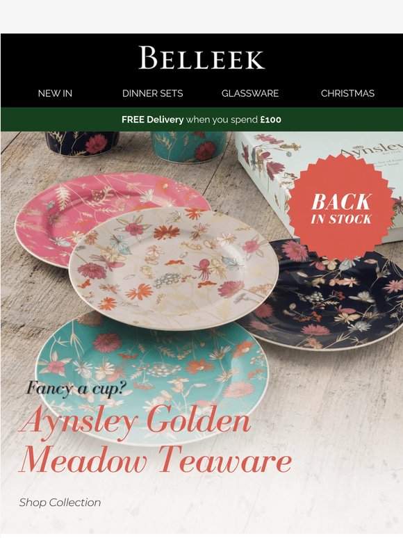 🌼 They're back! Aynsley Golden Meadow is back in stock — and flying out fast