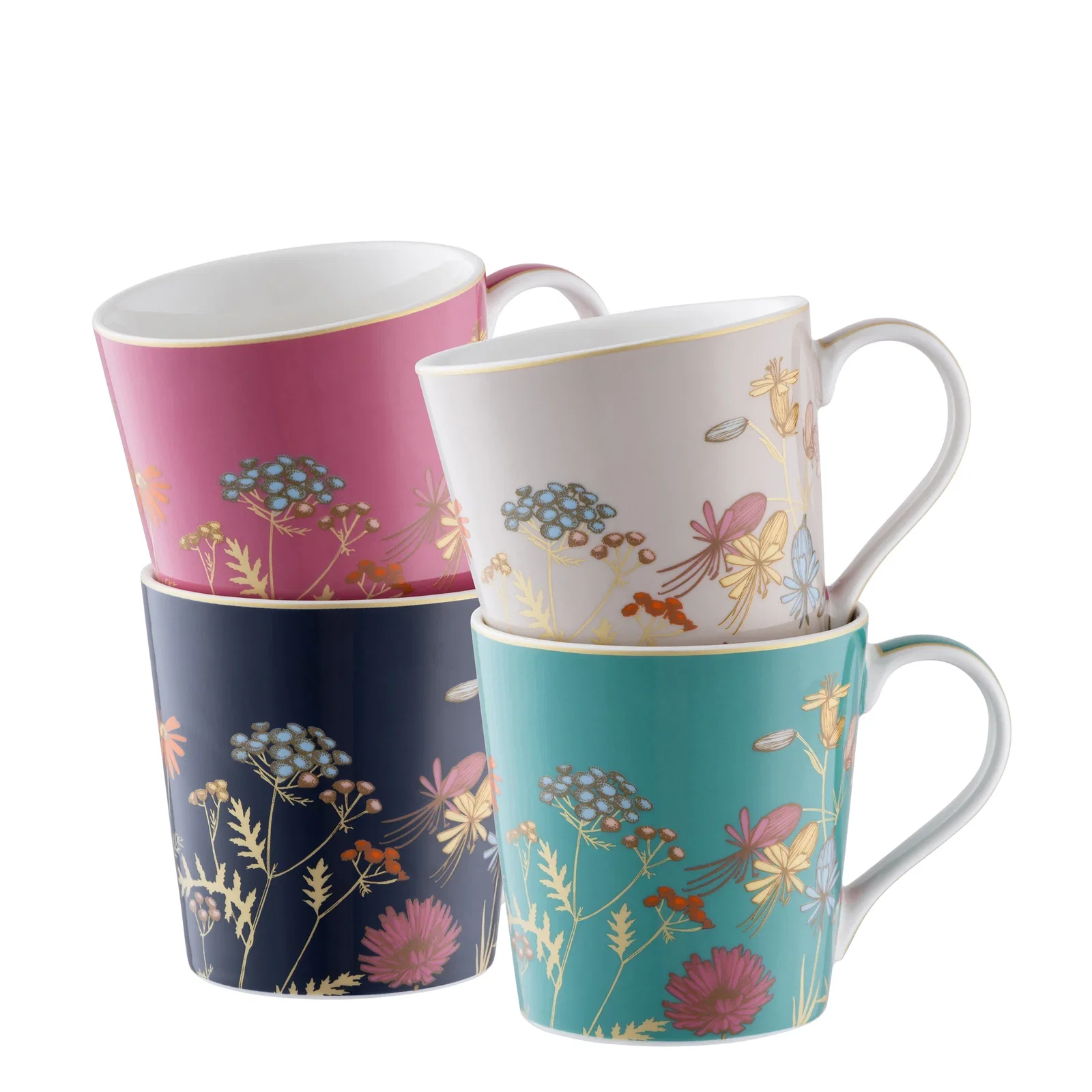 Image of Aynsley Golden Meadow Set of 4 Mugs