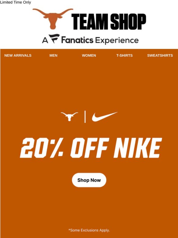 Nike Gear is 20% Off 🔥