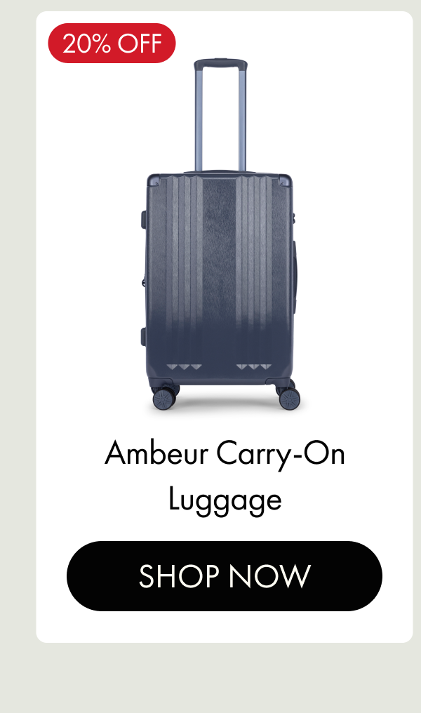20% OFF | Ambeur Carry-On Luggage | SHOP NOW