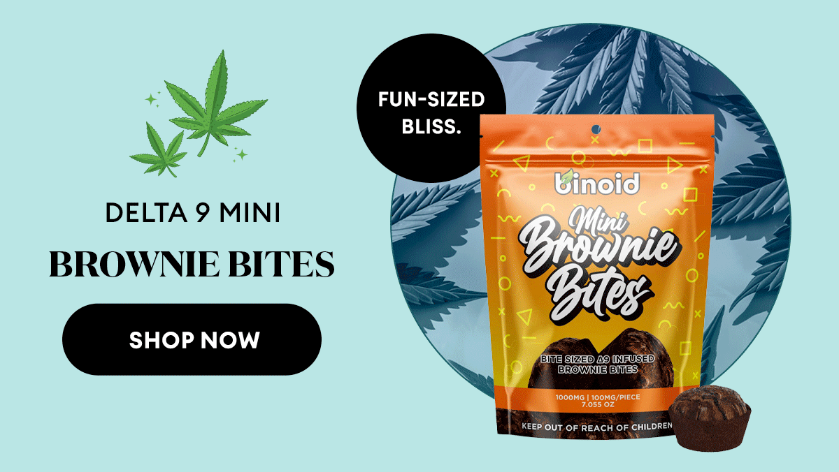 Delta 9 Mini Brownie Bites | Fun-sized bliss. | Shop Now