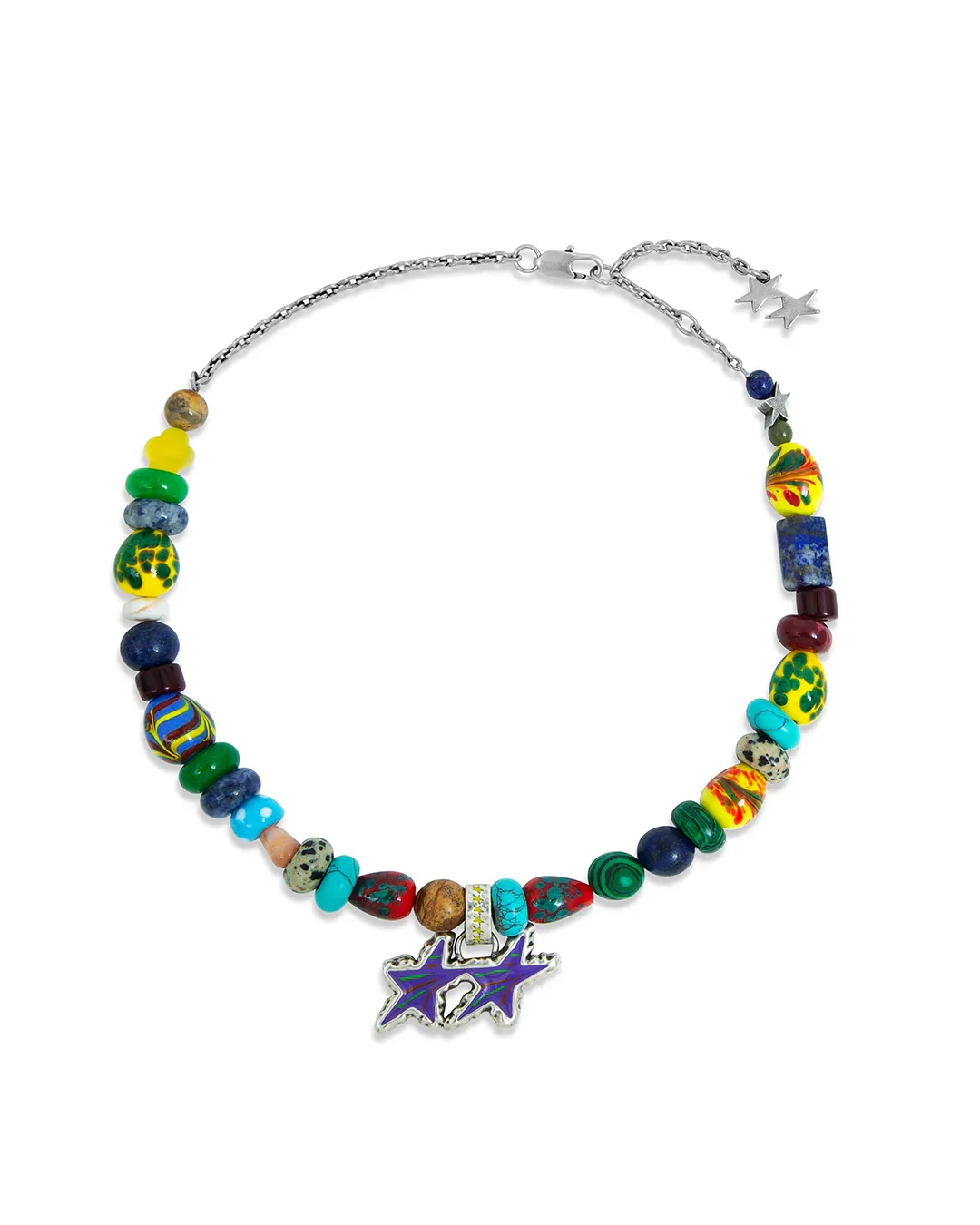 Image of Beaded Melted Stars Necklace