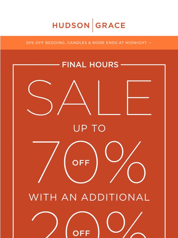 FINAL HOURS—Sale Ends at Midnight!