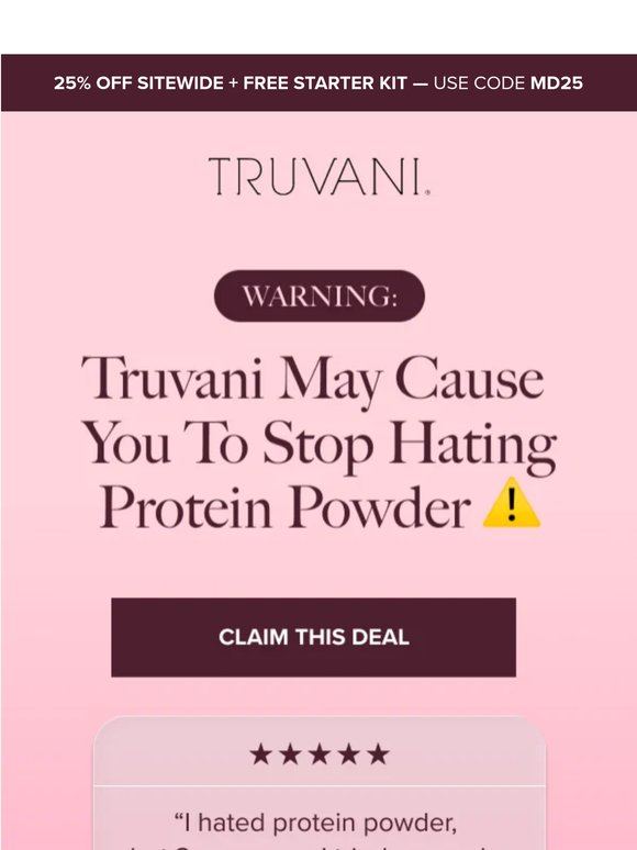 Even Protein Haters Love Truvani (25% Off) ✨
