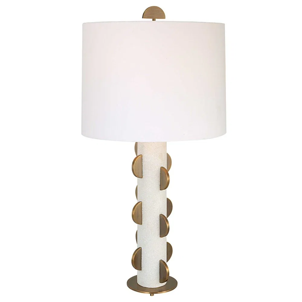 Image of Black Label Half Moon Marble Table Lamp