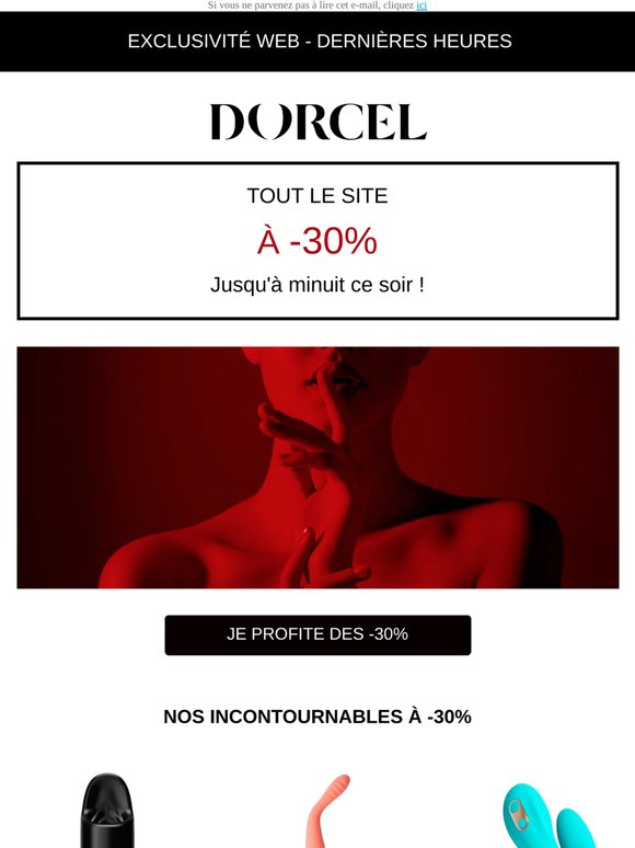 Dernières heures : -30% sur tout le site