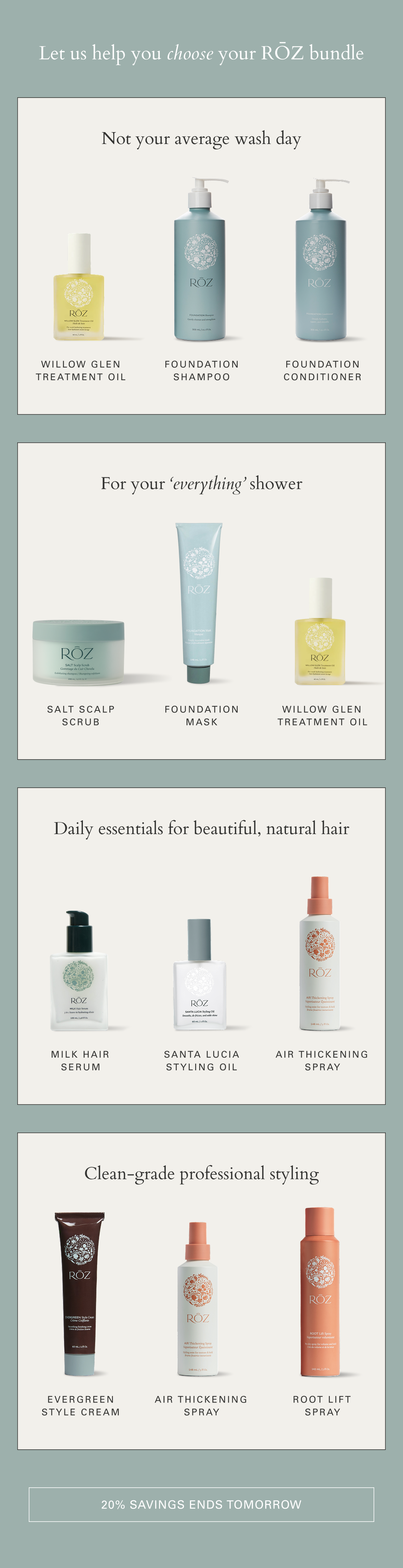 Choose your bundle for 20% 