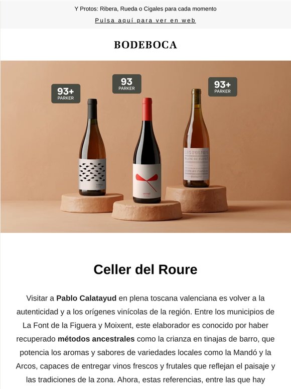 Celler del Roure: artesanía valenciana con hasta 95 Parker
