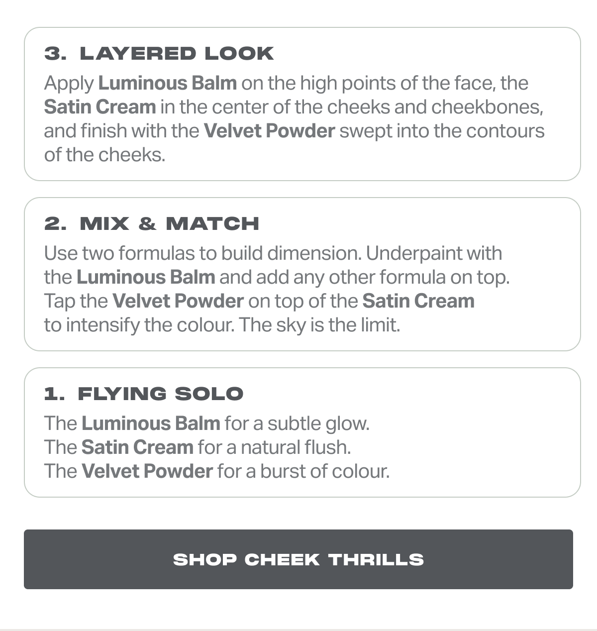 Shop Cheek Thrills