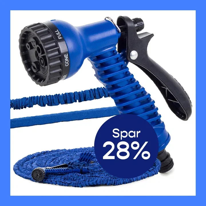 Expanderende hageslange 20–60 m med sprøytepistol