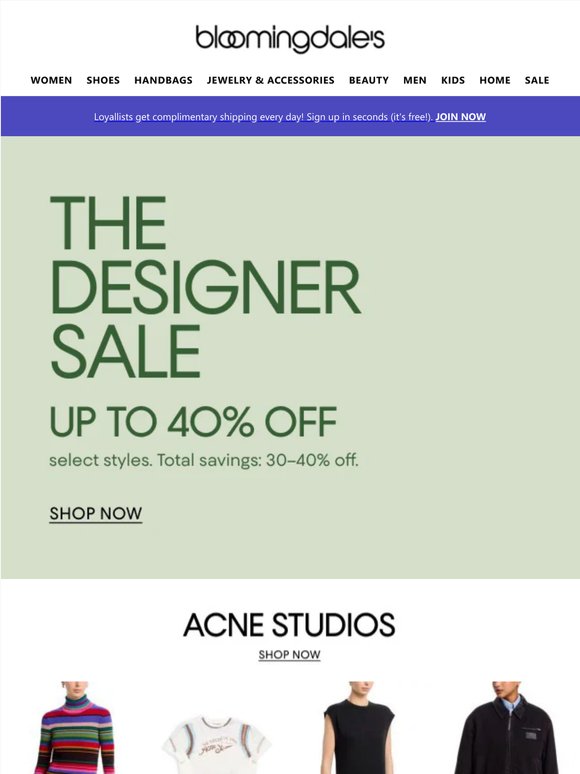 Save up to 40% on Acne Studios, Aquazzura, Chloe & more