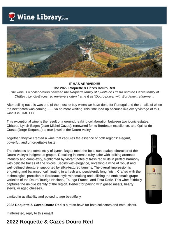 RARE Limited availability Lynch-Bages from DOURO + Free-shipping