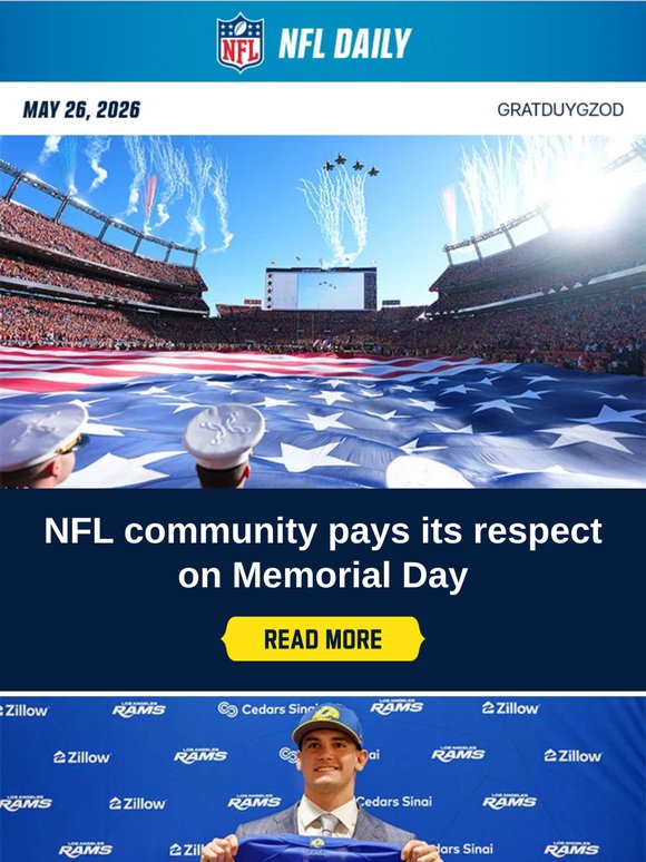 NFL community observes Memorial Day