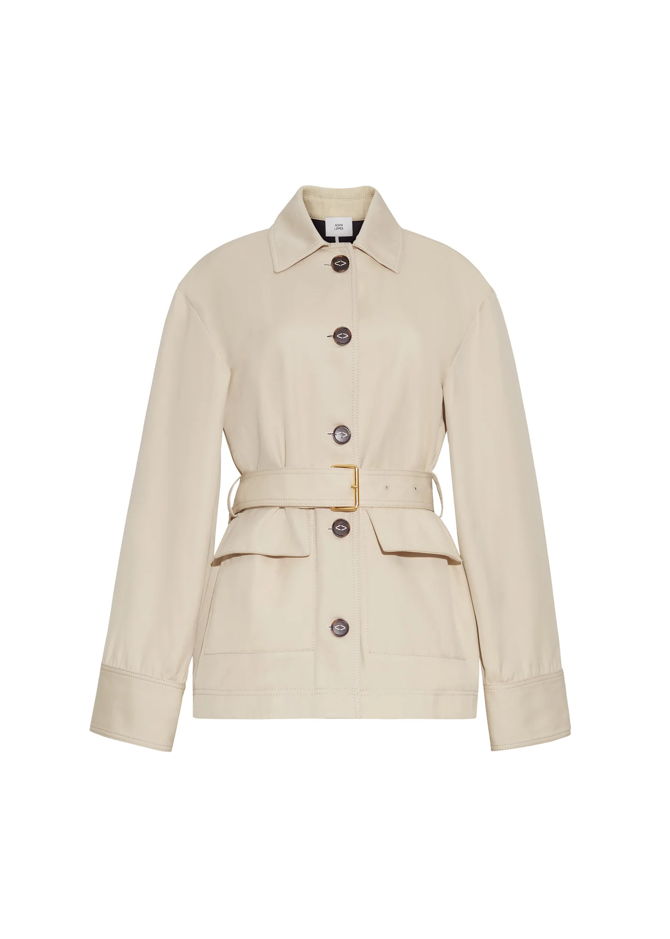 Ghost image of the brixson jacket in cream/black
