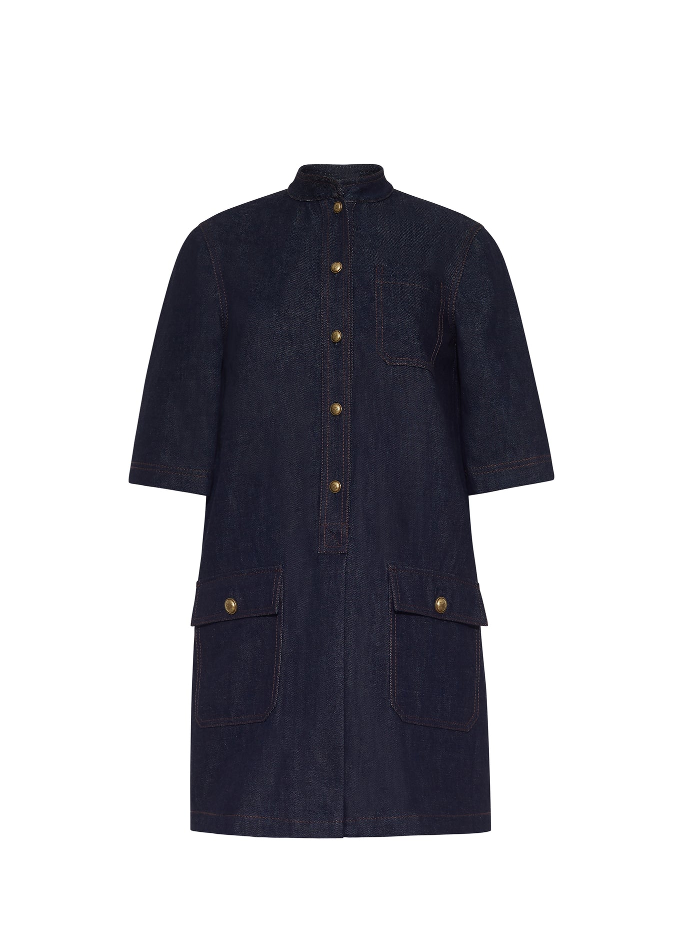 Ghost image of the lauder dress in denim