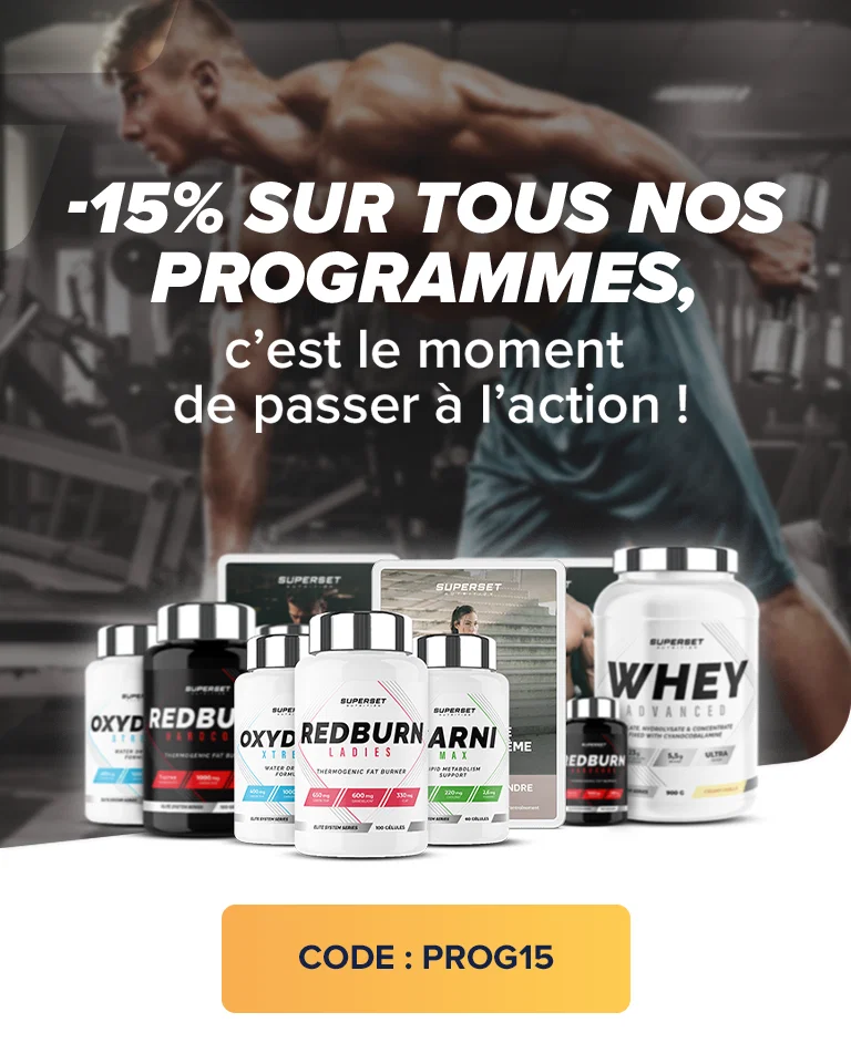 -15% SUR TOUS NOS PROGRAMMES, c'est le moment de passer à l'action ! CODE : PROG15