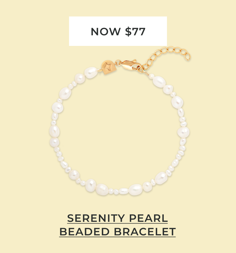 Serenity Pearl Beaded Bracelet in Gold