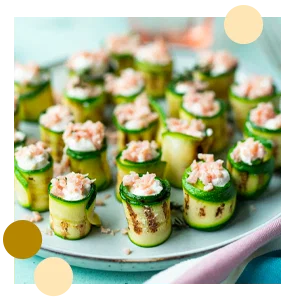 Sushi di zucchine e Parmigiano Reggiano