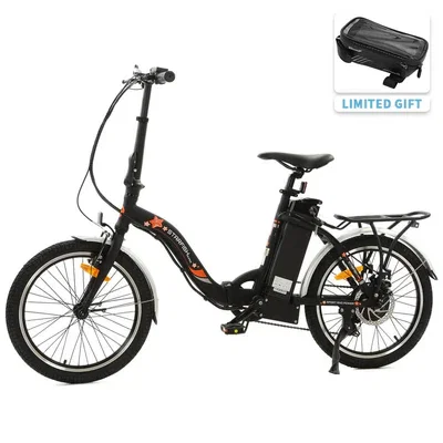 Ecotric Starfish 20inch portable and folding electric bike - Matt Black