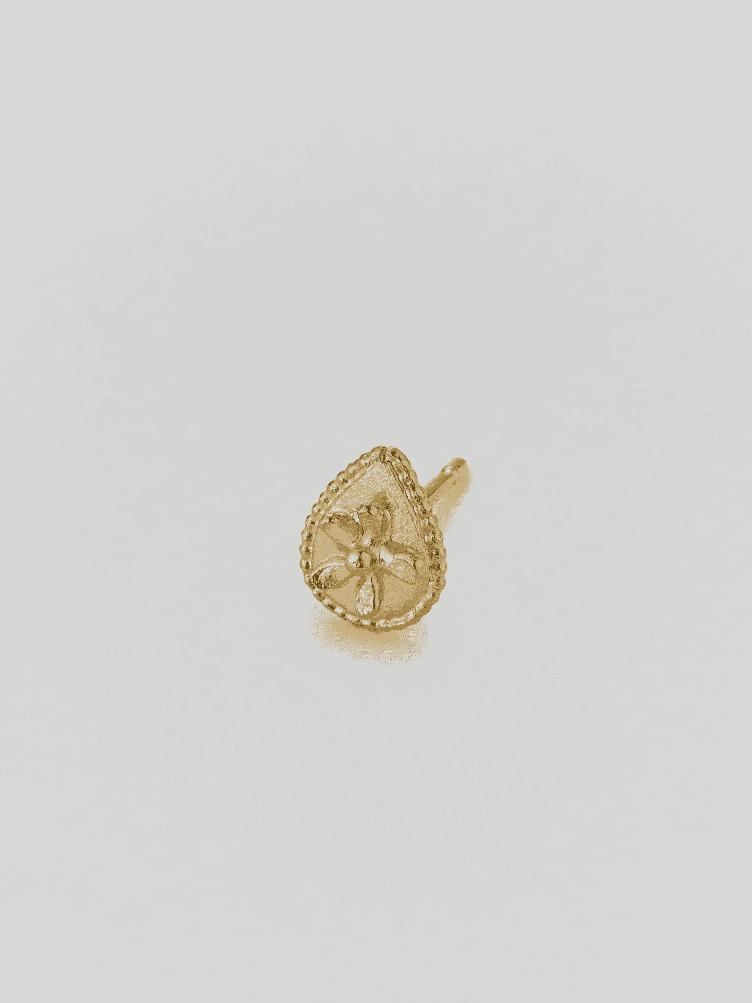 Teardrop Ex Voto Flower Single Stud Earring