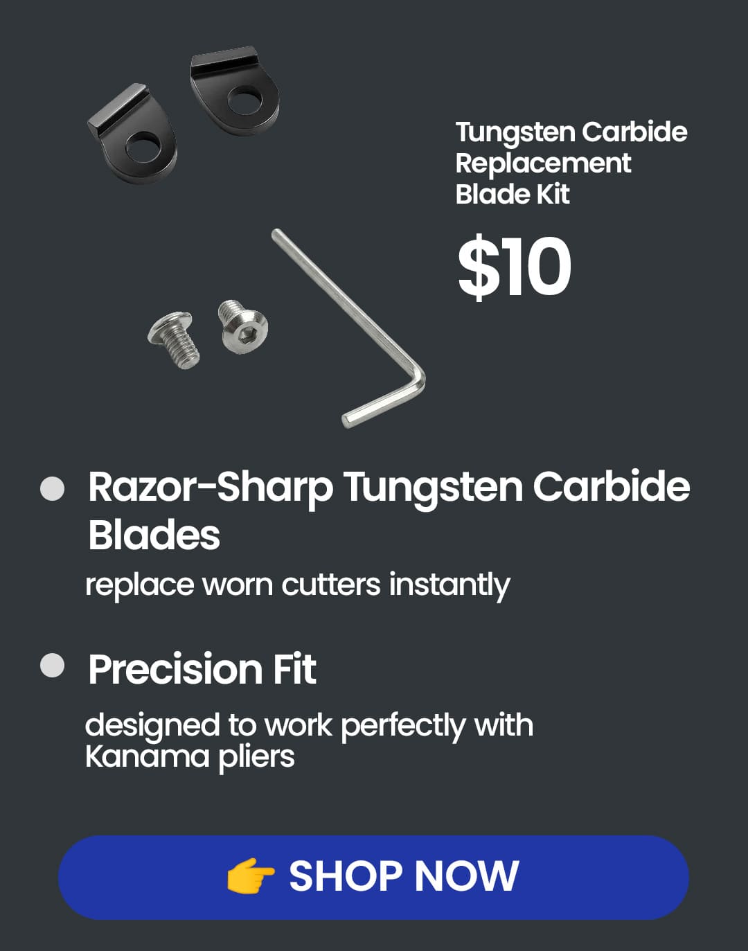 Kanama Tungsten Carbide Replacement Blade Kit