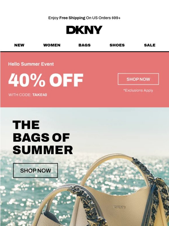 The Bags of Summer: 40% Off!