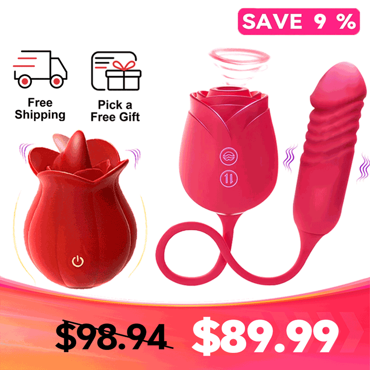 Best-Selling Duo: Rose Mary Dual Massager + MLEM Tongue-Style Massager