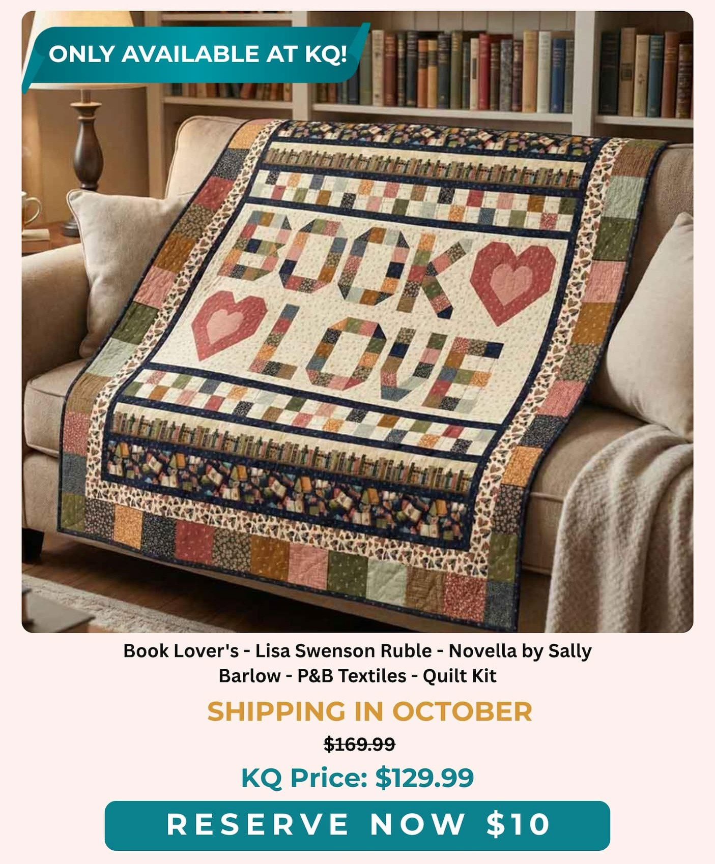 Book Lover's Quilt Kit