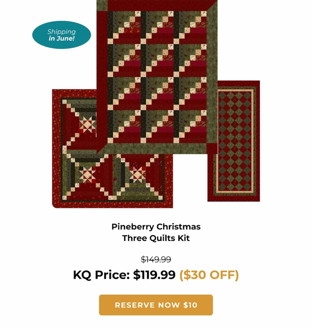 Pineberry Christmas Quilt Kit