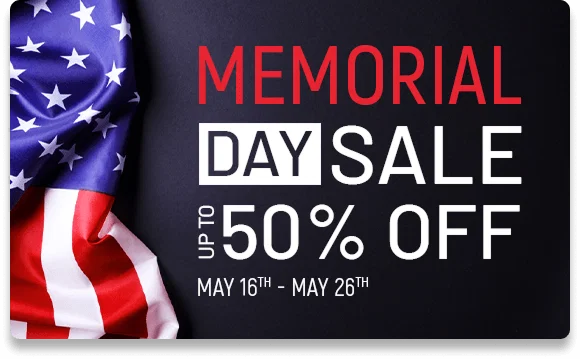 Memorial Day Sale! Up to 50% Off