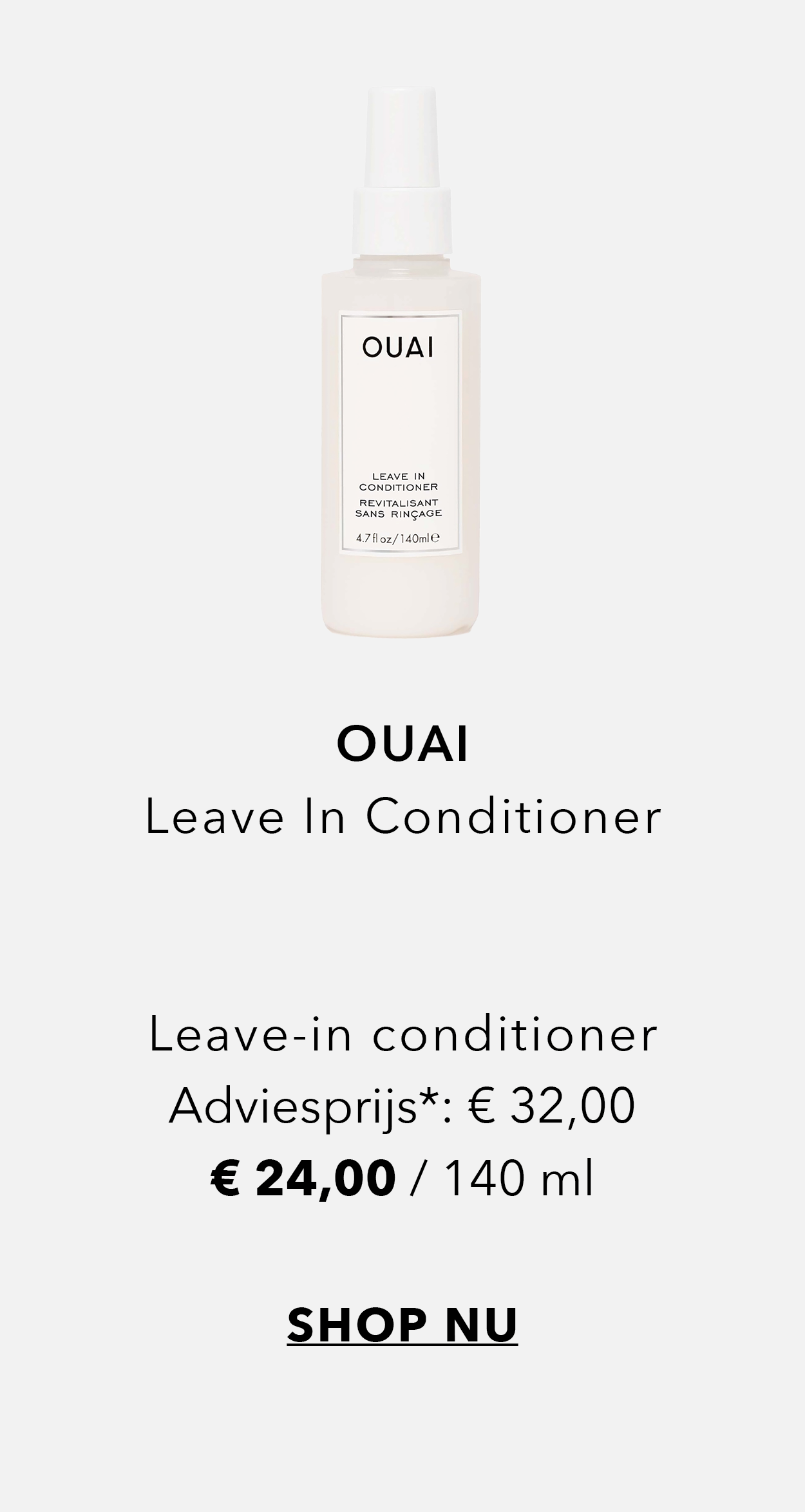 OUAI Leaeve In Conditioner (140 ml) nu voor € 25,60. Shop nu.