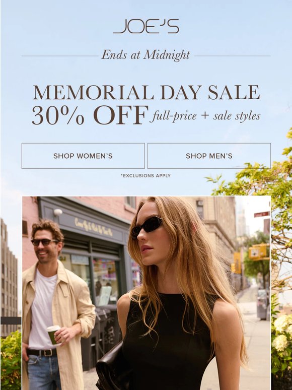 LAST DAY | 30% OFF Memorial Day Sale