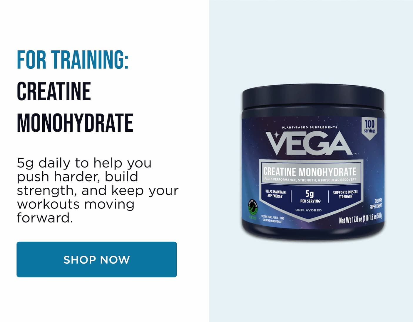 For training: Creatine Monohydrate