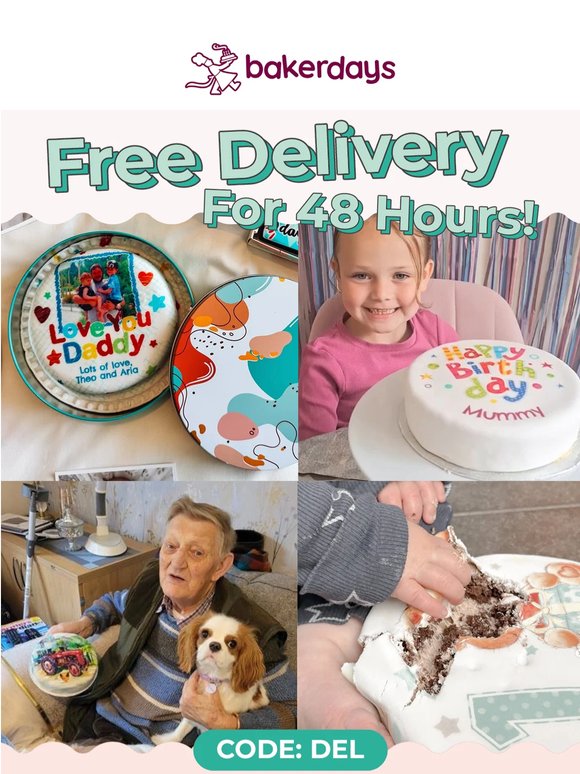 Smile (and eat Cake) with Free Delivery! 😄🍰