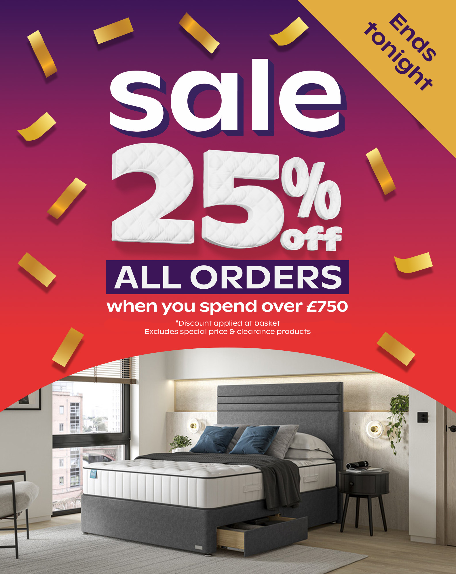 25% off ends