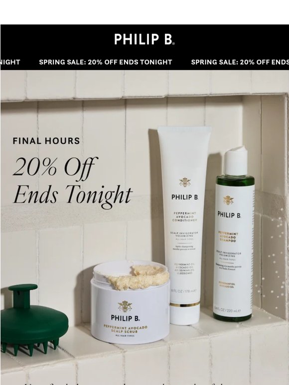 Last Chance — 20% Off Ends Tonight